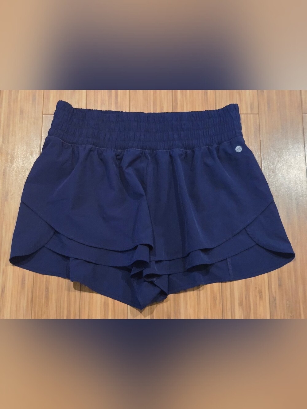 Women's Apana Navy Layered Active Shorts